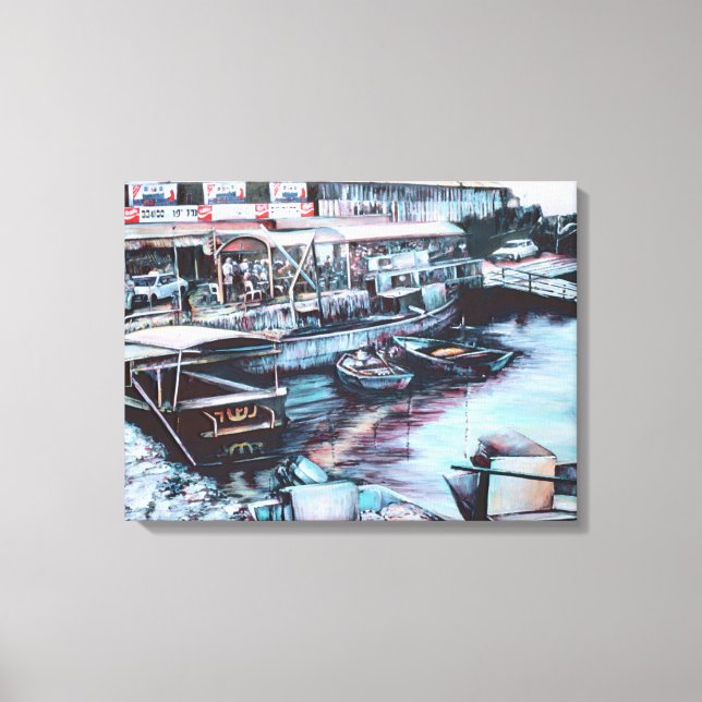 Sultry Prelude to dusk, Jaffe, Israel Canvas Print (Front)