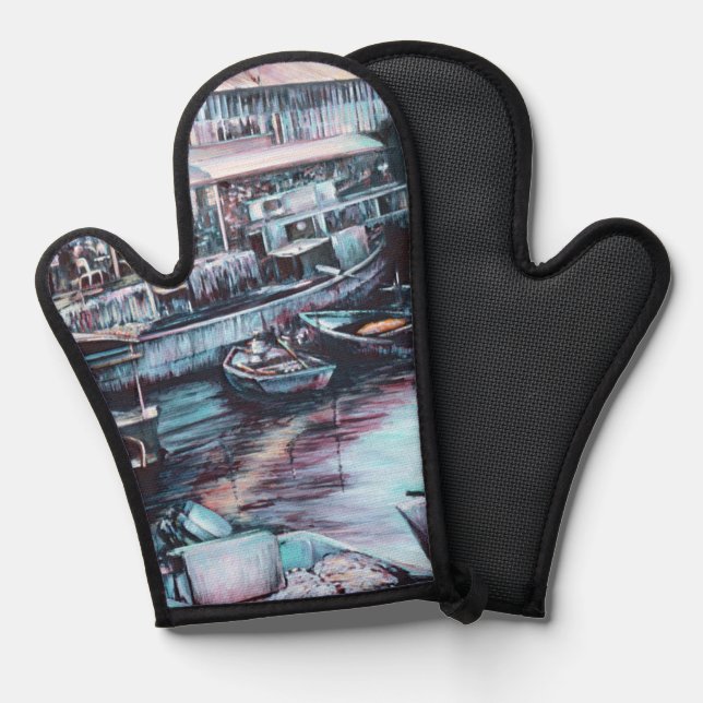 Sultry Prelude to Dusk, Jaffé, Israel Oven Mitt (Front/Back)