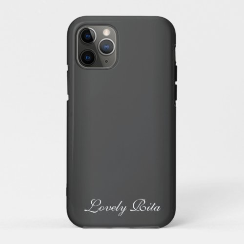 Sultry Slate Personal iPhone 11 Pro Case