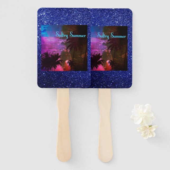 Sultry Summer Hand Fan (Front and Back)