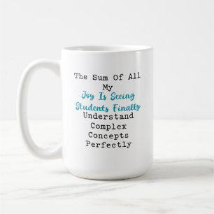 Sum of Joy Students Understand Complex Math Coffee Mug
