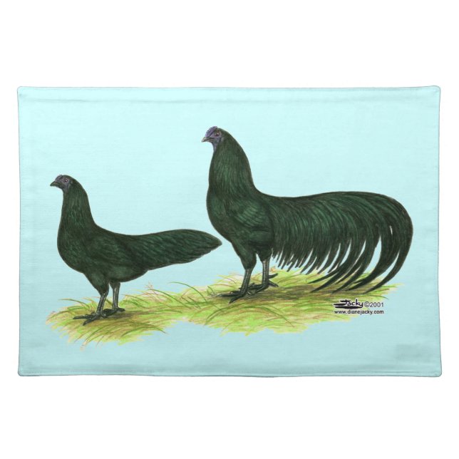 Sumatra Black Chickens Placemat (Front)