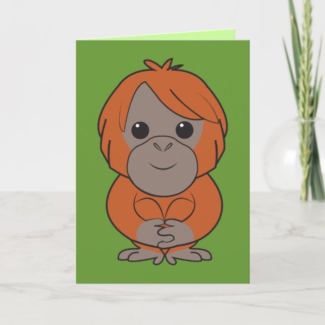 Sumatran Orangutan Card (Front)