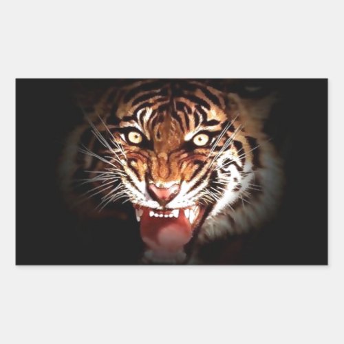 Sumatran Tiger Rectangular Sticker