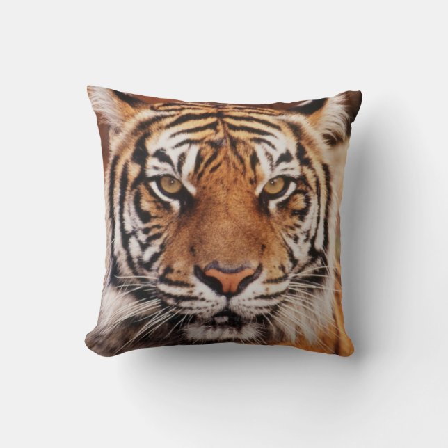 Sumatran Tiger Throw Pillow (Front)
