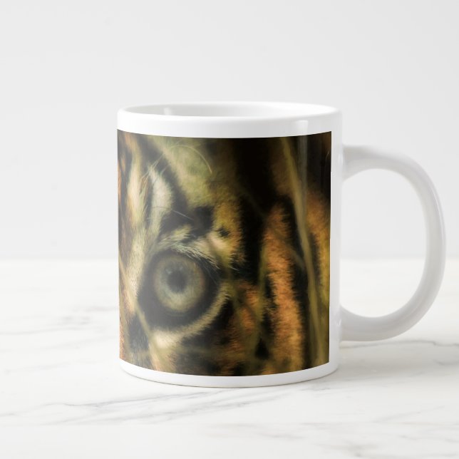 Sumatran Tiger TIGER EYES Giant Coffee Mug (Right)