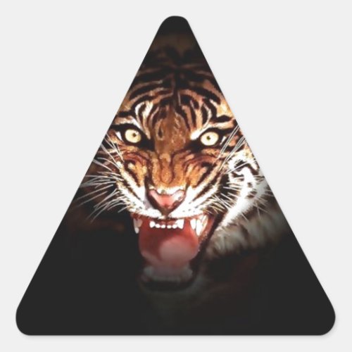 Sumatran Tiger Triangle Sticker