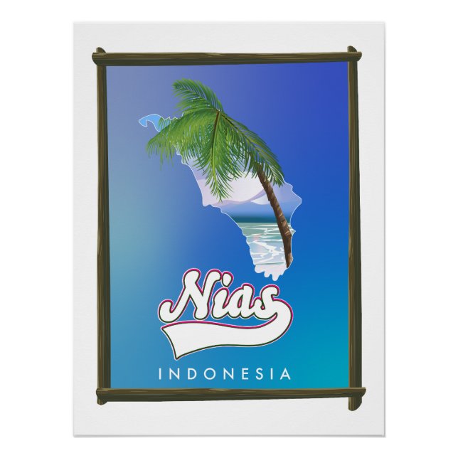 Sumba Island Indonesia travel map Poster (Front)