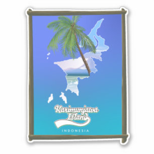 Sumba Island Indonesia travel map Sticker