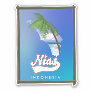 Sumba Island Indonesia travel map Sticker