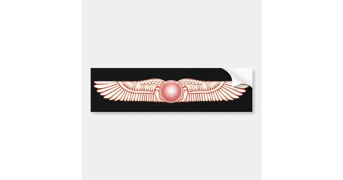 Sumerian Anunnaki Winged Sun Disk Bumper Sticker | Zazzle.com