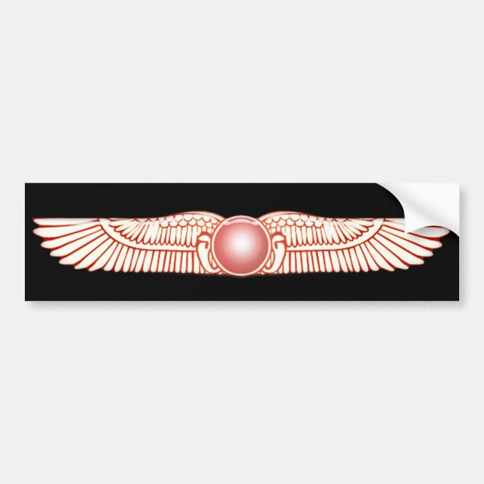 Sumerian Anunnaki Winged Sun Disk Bumper Sticker