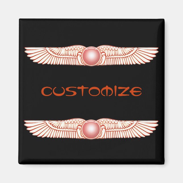 Sumerian Anunnaki Winged Sun Disk Magnet (Front)