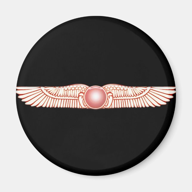 Sumerian Anunnaki Winged Sun Disk Magnet (Front)