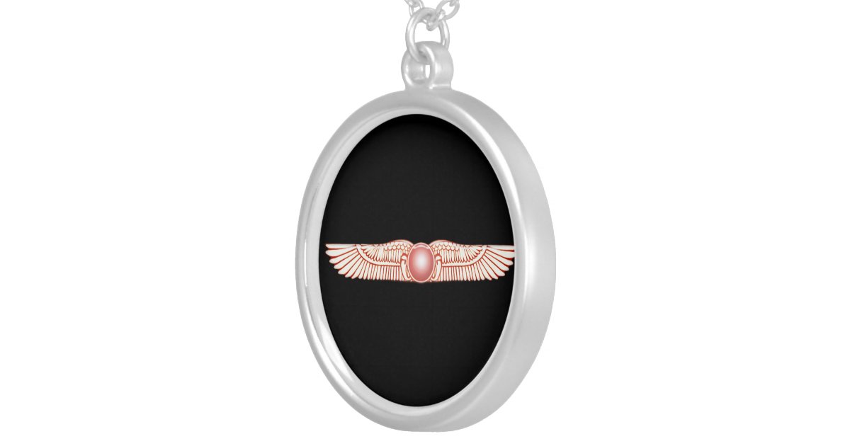 sumerian anunnaki winged sun disk necklace zazzle office party invites