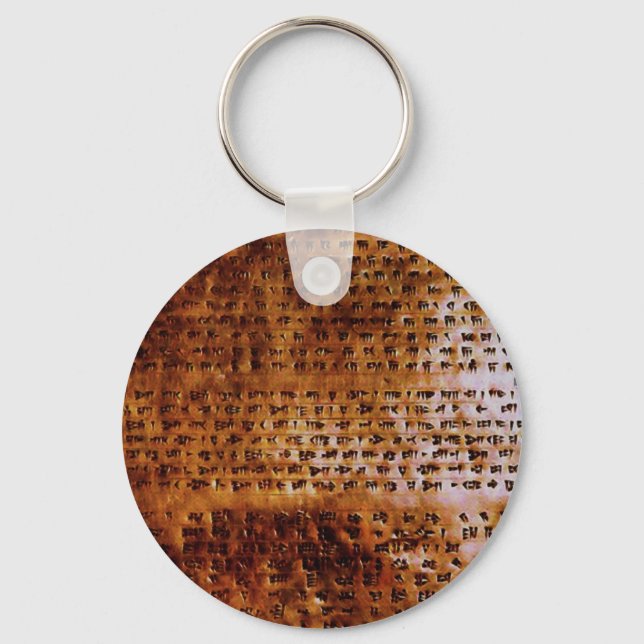 SUMERIAN CUNEIFORM WRITING Gift Keychain (Front)
