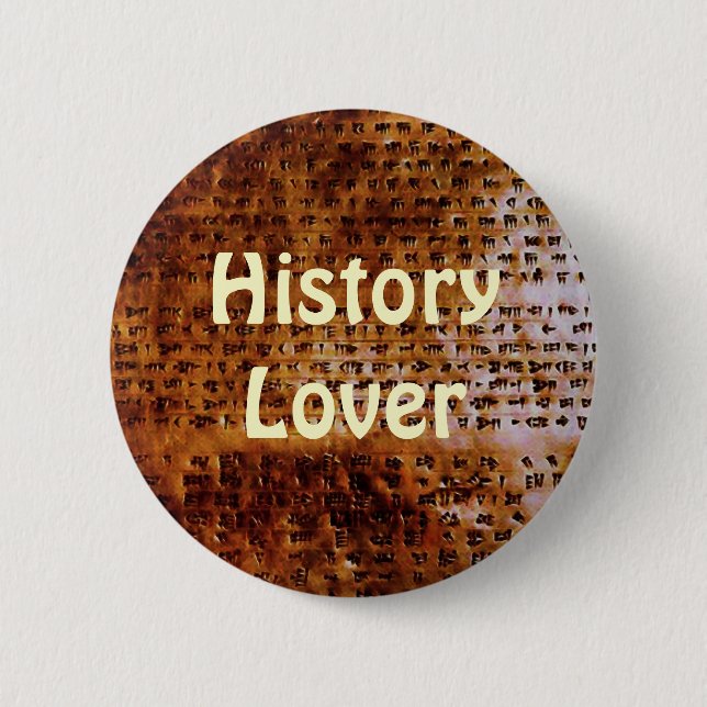 SUMERIAN CUNEIFORM WRITING Gift Series Button (Front)