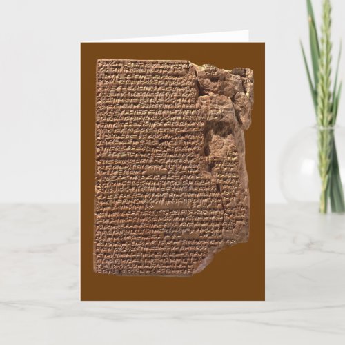 Sumerian Cuneiform Writing Greeting Card