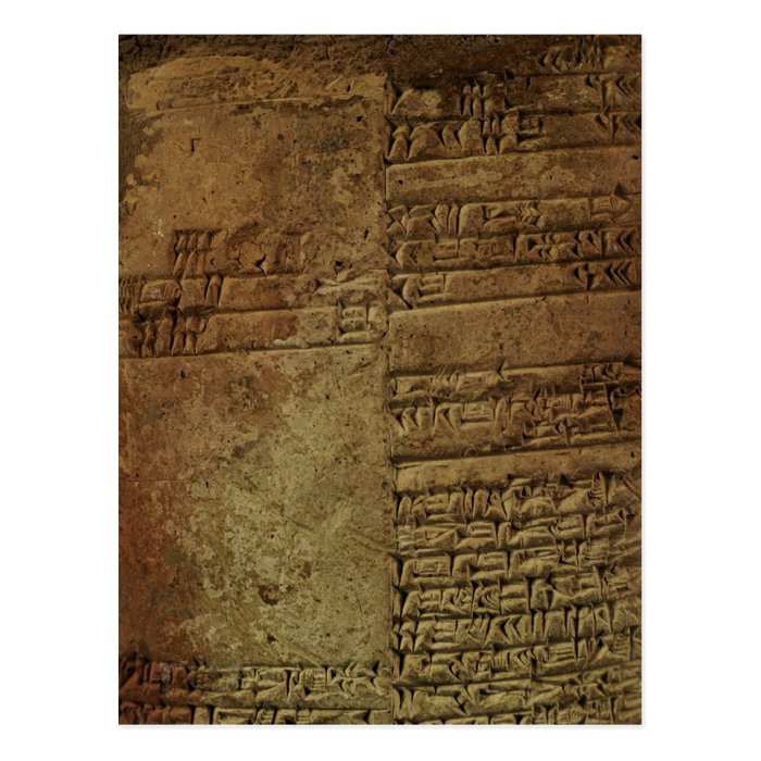 "Sumerian Cuneiform Writing" History Postcards