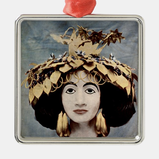 Sumerian headdress worn by Queen Shub-ad Metal Ornament (Front)