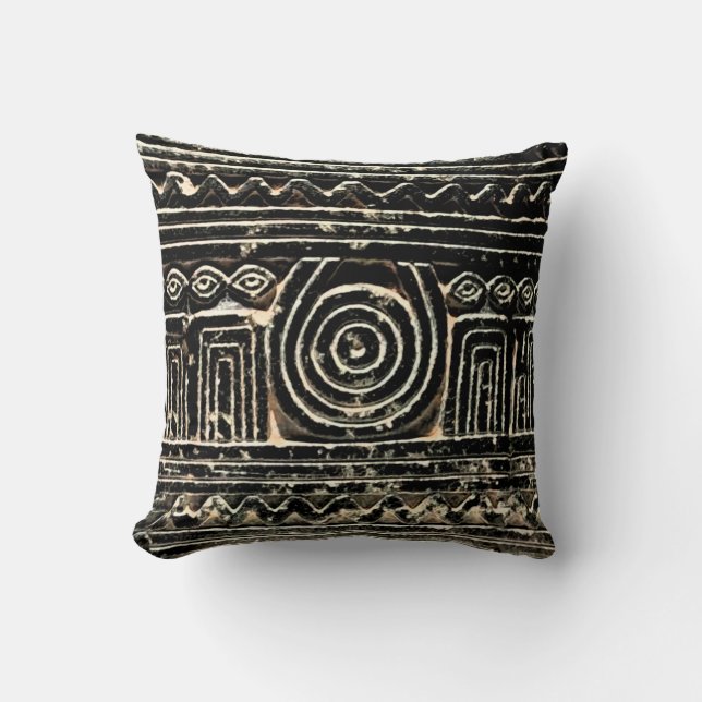 Sumerian Mesopotamian Pattern  Throw Pillow (Front)