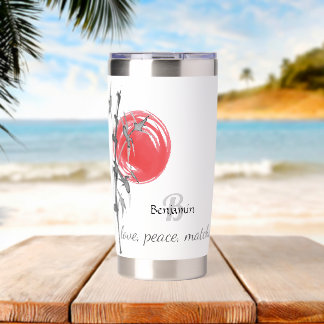 Sumi-e Bamboo With Red Sun Insulated Tumbler