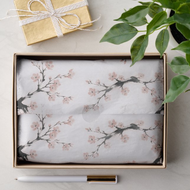 Sumi-E Ink | Cherry Blossom | Tissue Paper (Gift)