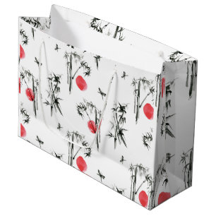 Sumi-e Japanese ink painting Large Gift Bag