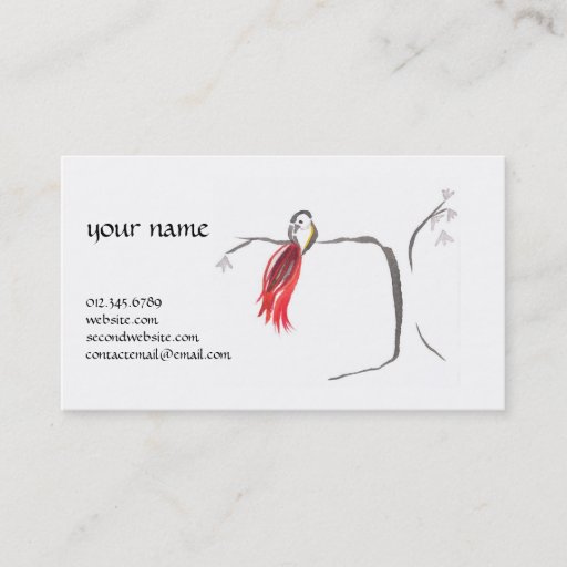 Customizable Sumi ink watercolor business card