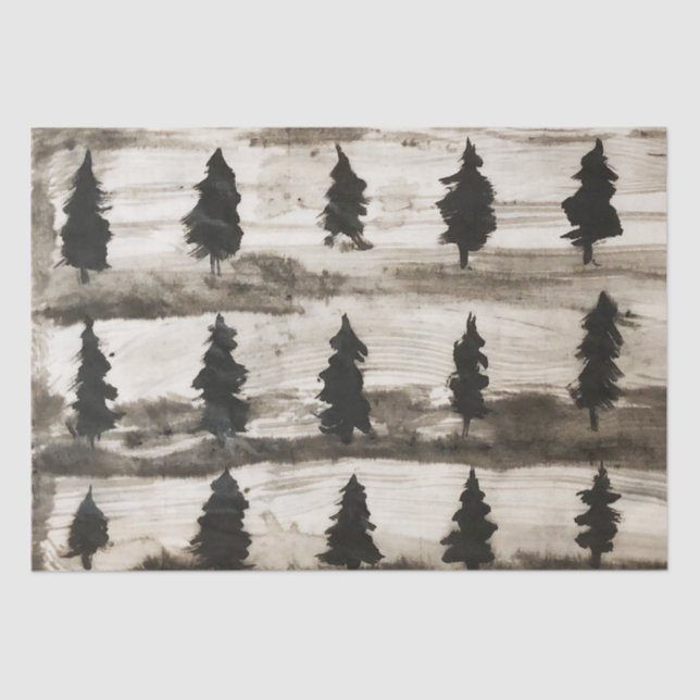 Sumi Ink Woods Tissue Paper (Front)