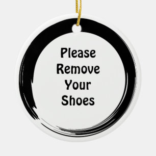 Sumi Open Circle Door Hanger Ceramic Ornament