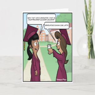 Summa Cum Latte Punny Graduation Card
