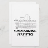Summarizing Statistics (Bell Curve Distribution) (Front/Back)