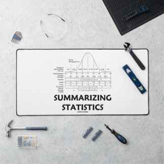 Summarizing Statistics Normal Distribution Curve Desk Mat