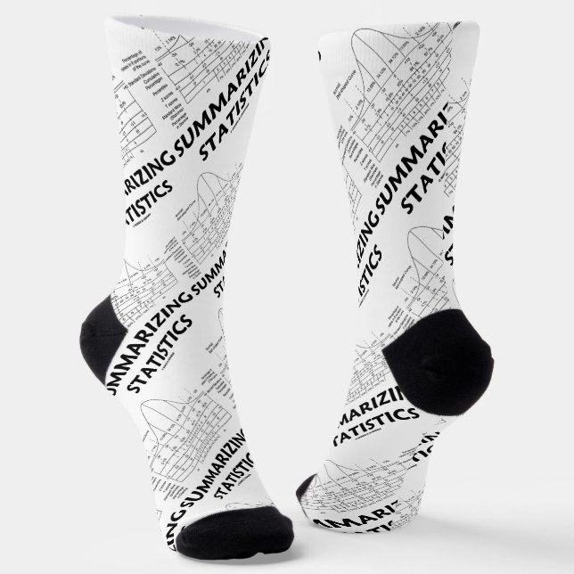 Summarizing Statistics Normal Distribution Curve Socks (Angled)
