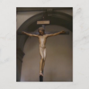 Summary Crucifix sculpted by Michelangelo , in San Postcard