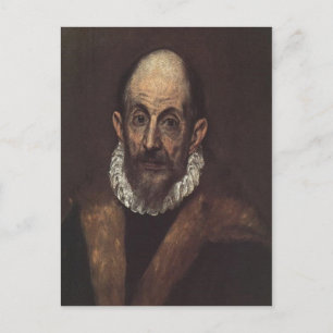 Summary Description El Greco self-portrait, 1604 D Postcard