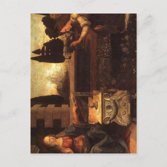 Summary Description Leonardo da Vinci, The Annunci Postcard (Front)