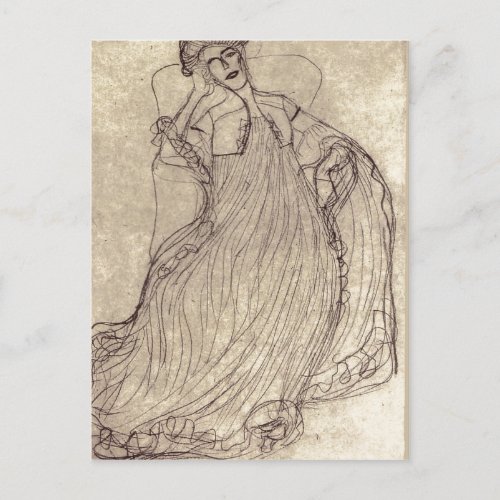 Summary Klimt Gustav Studie fr das Gemlde Bildn Postcard