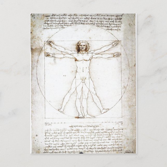 Summary Leonardo da Vinci: The Proportions of the  Postcard (Front)