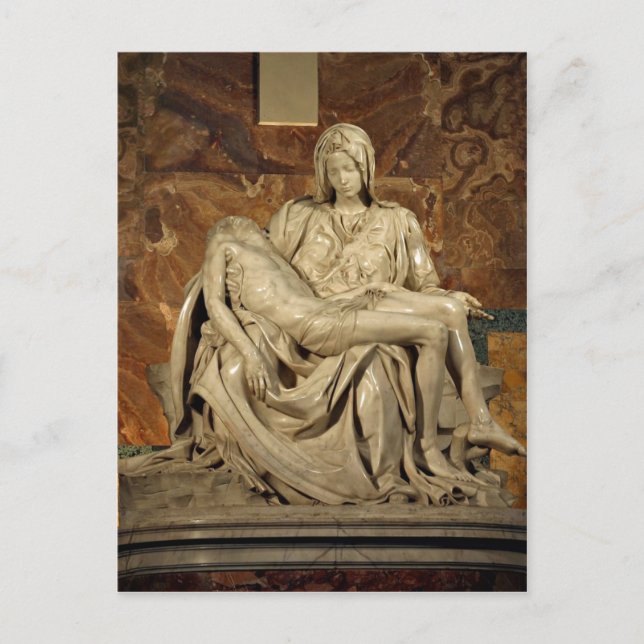 Summary Michelangelo's Piet? St. Peter's Basilica  Postcard (Front)