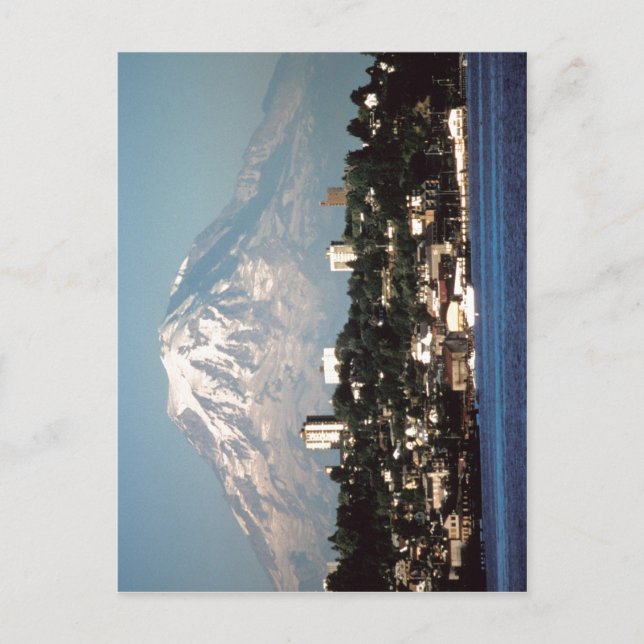 Summary Mount Rainier over Tacoma, Washington, USA Postcard (Front)