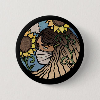 Summer 2020 Mask Up Goddess Button
