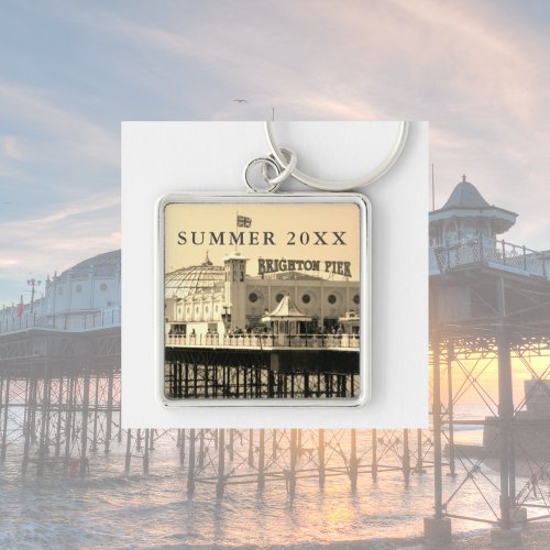 Summer 20XX Brighton Pier UK Keychain