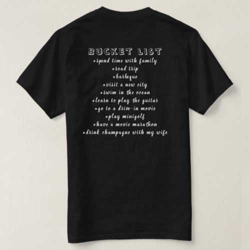 Summer 22 Bucket list T_shirt