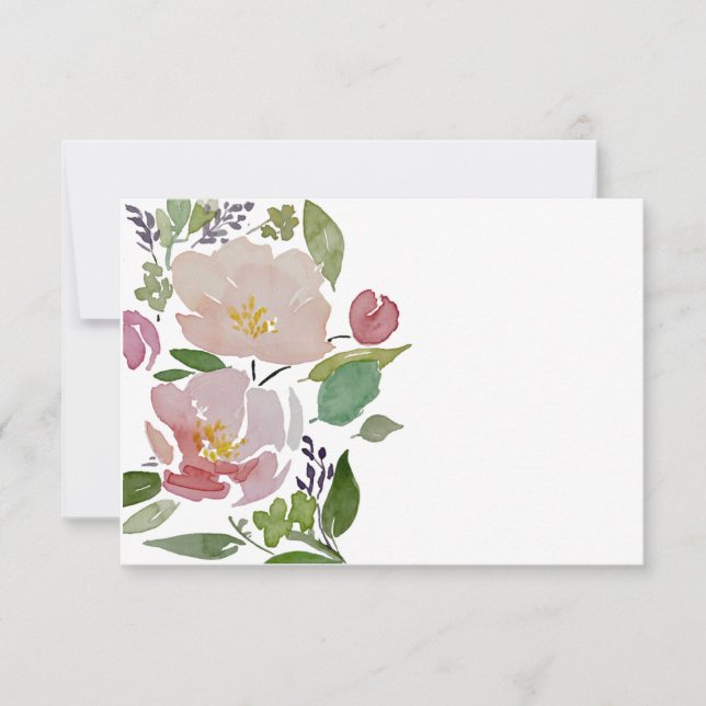 Summer #2- Floral 3.5 X 5 Blank Note Card (Front)