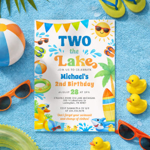 Summer 2nd Birthday Invitation - Two the Lake