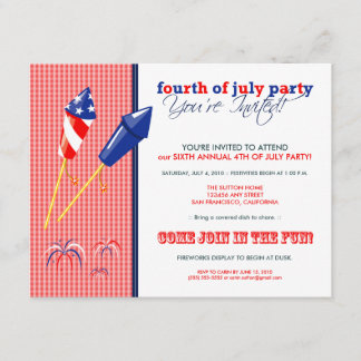 Summer 4th of July Party/Cookout Invitation :: 2a