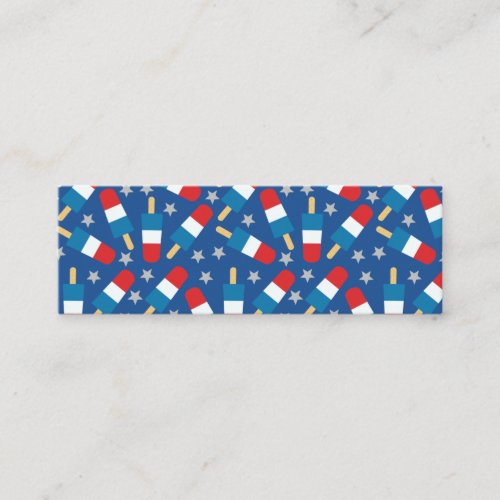 Summer 4th of July Patriotic Popsicles Bookmark Mini Business Card