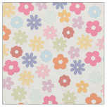 Summer 70’s Boho Retro Daisy Flowers Fabric